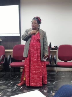 Black professor, filmmaker and activist Edileuza Penha de Souza delivers a keynote lecture